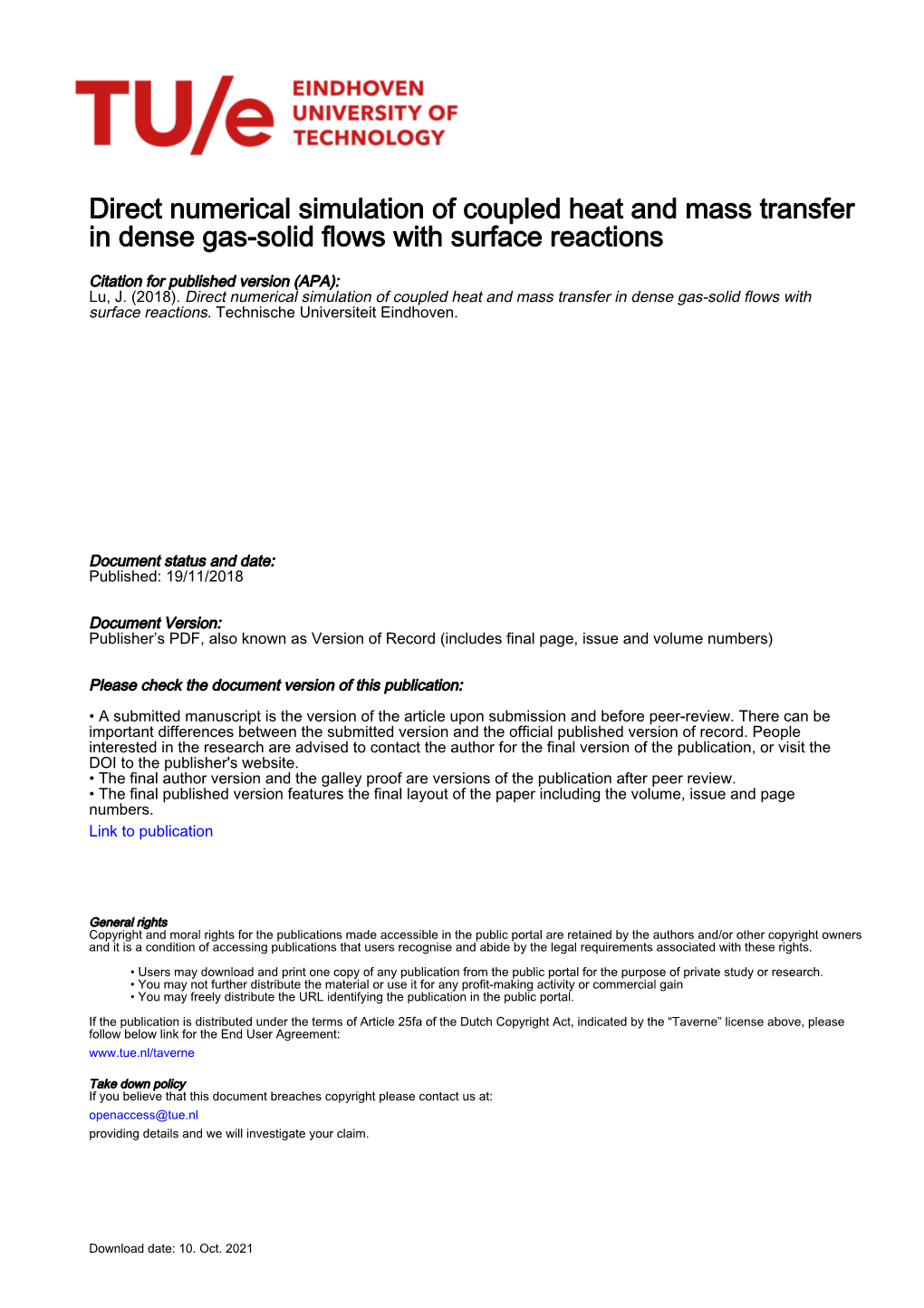 Direct Numerical Simulation of Coupled Heat and Mass Transfer in Dense Gas-Solid Flows with Surface Reactions