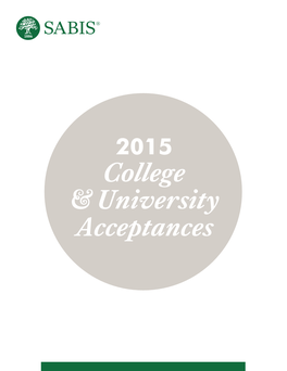 University Acceptances 2015 Pages