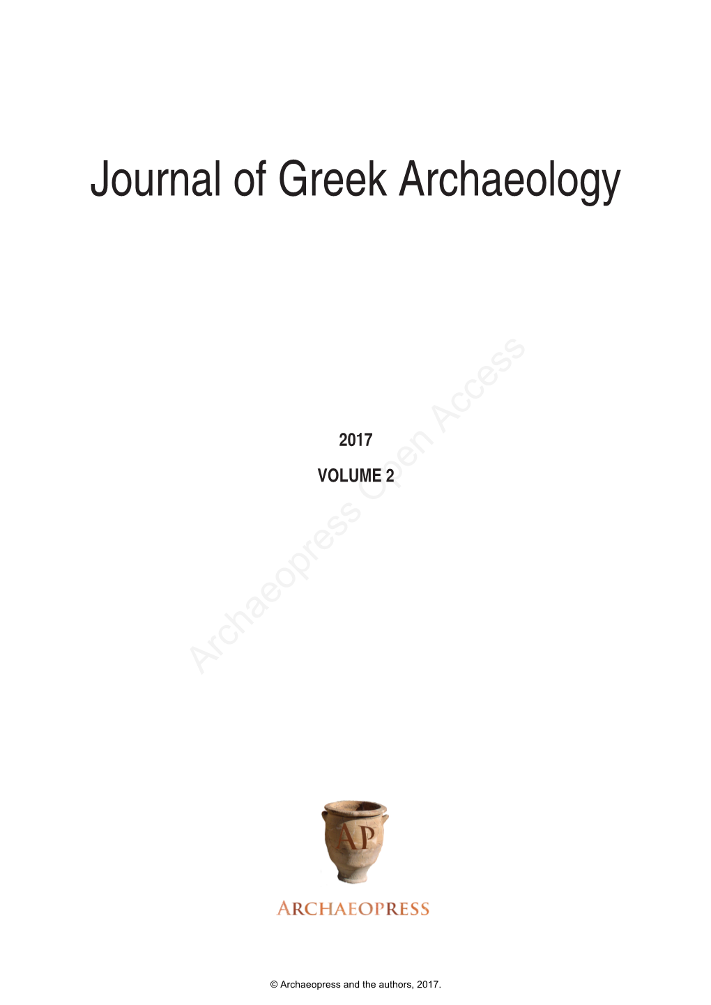 Journal of Greek Archaeology