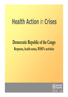 Health Action in Crises