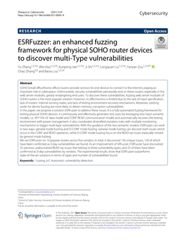 An Enhanced Fuzzing Framework for Physical SOHO Router Devices To