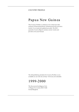 Papua New Guinea 1999-2000