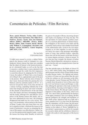 Comentarios De Películas / Film Reviews