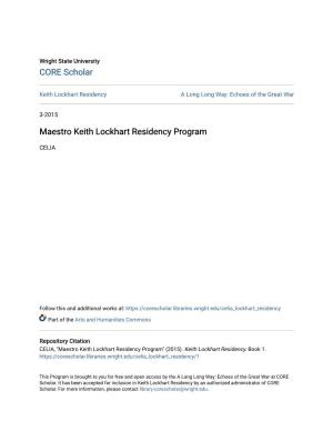Maestro Keith Lockhart Residency Program