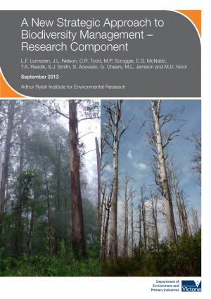 A New Strategic Approach to Biodiversity Management – Research Component