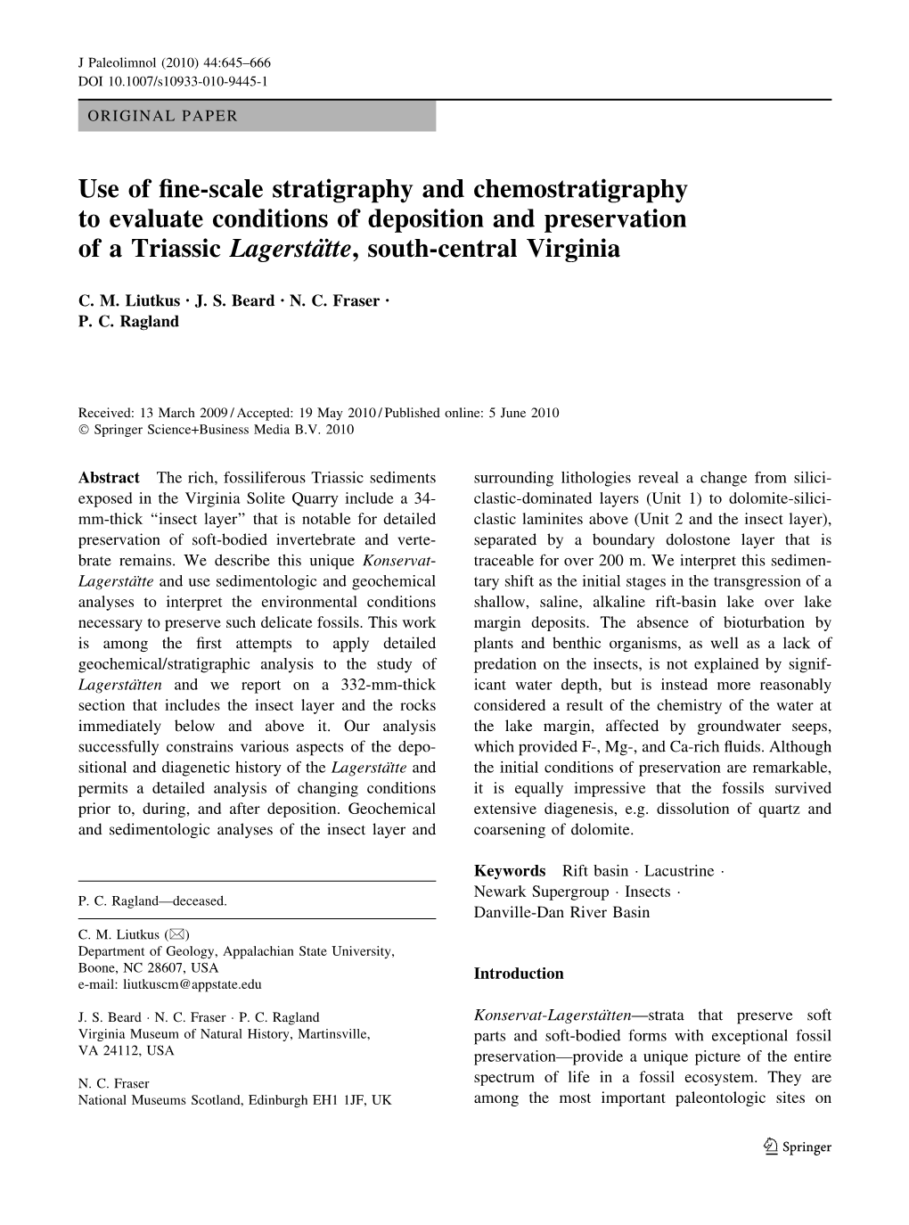 Use of Fine-Scale Stratigraphy and Chemostratigraphy to Evaluate