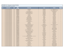 NYCDOE K-8: Passport to Social Studies Trade Book List for School Year 2019-20