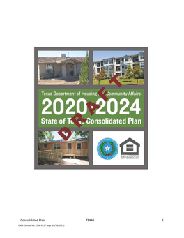2020-2024 State of Texas Consolidated Plan (Plan) Governs Five Programs Funded by the U.S