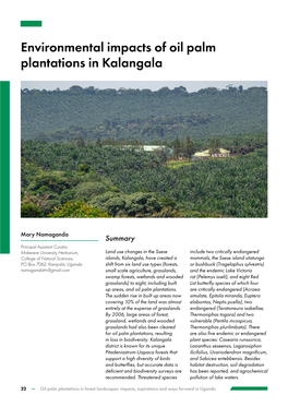 Environmental Impacts of Oil Palm Plantations in Kalangala(PDF)