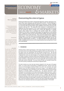 Overcoming the Crisis in Cyprus Gikas A