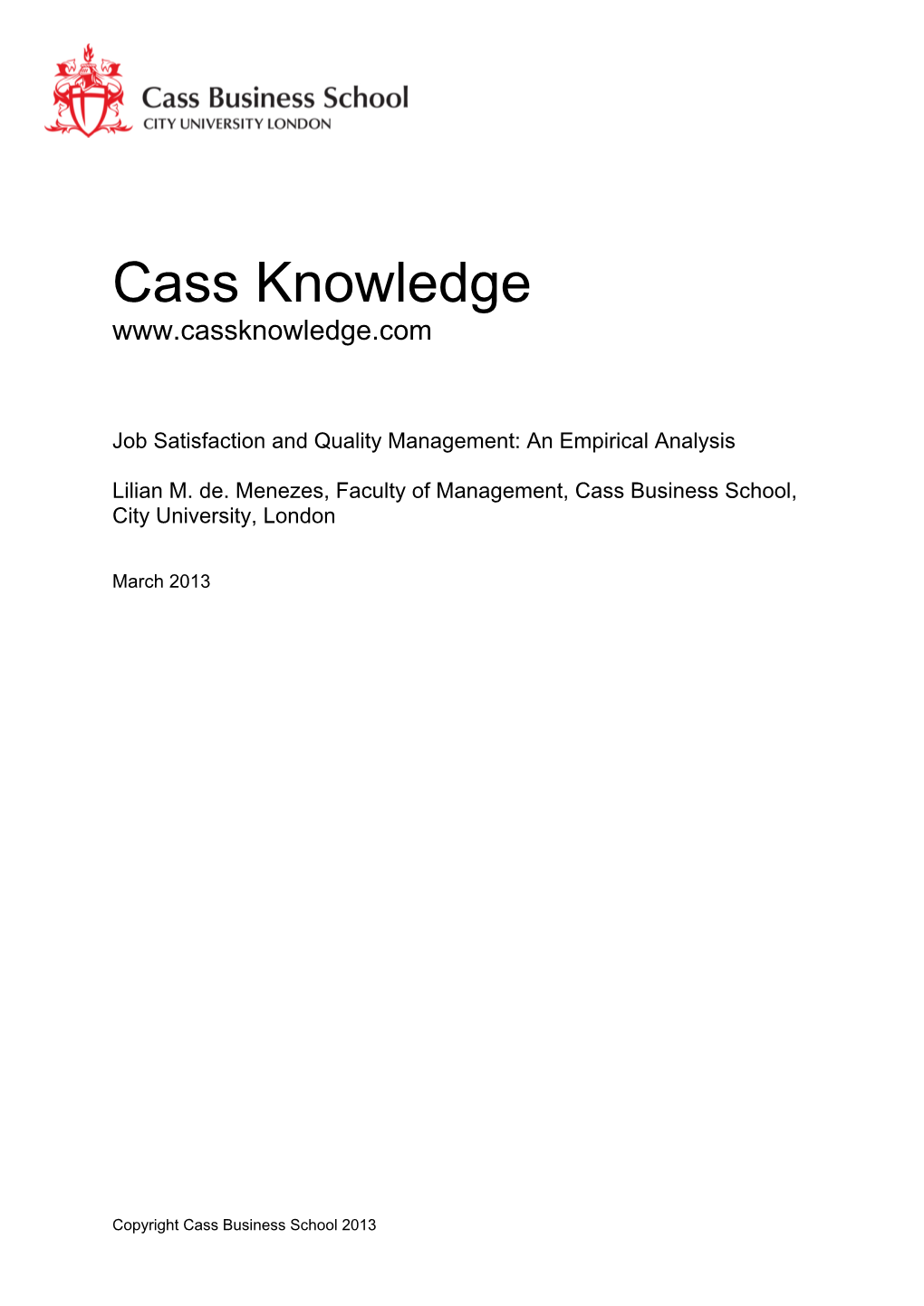 Cass Knowledge