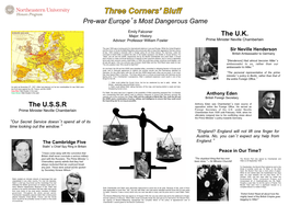 Three Corners' Bluff: Pre-War Europe's Most Dangerous Game