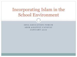 Incorporating Islam in the School Environment