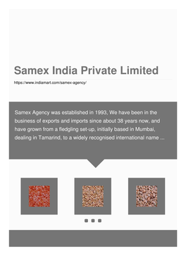 Samex India Private Limited