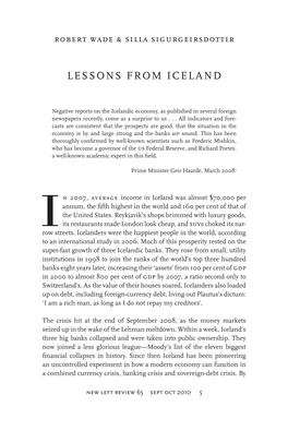 Lessons from Iceland