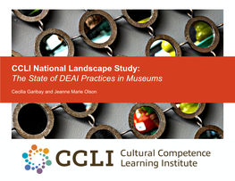 CCLI National Landscape Study: the State of DEAI Practices in Museums