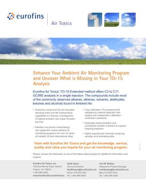 Enhance Your Ambient Air Monitoring Program and Uncover What Is