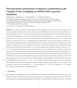 Thermodynamic and Dynamic Ice Thickness