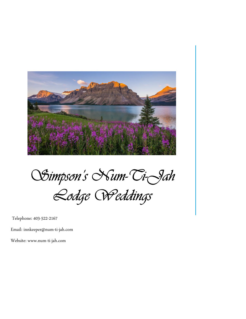 Simpson's Num-Ti-Jah Lodge Weddings