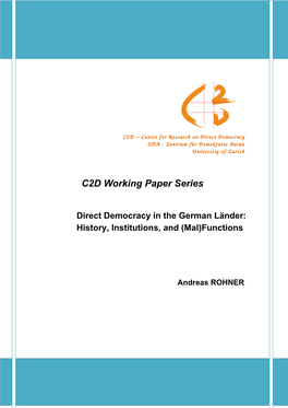 Download PDF 'Direct Democracy in the German Länder: History