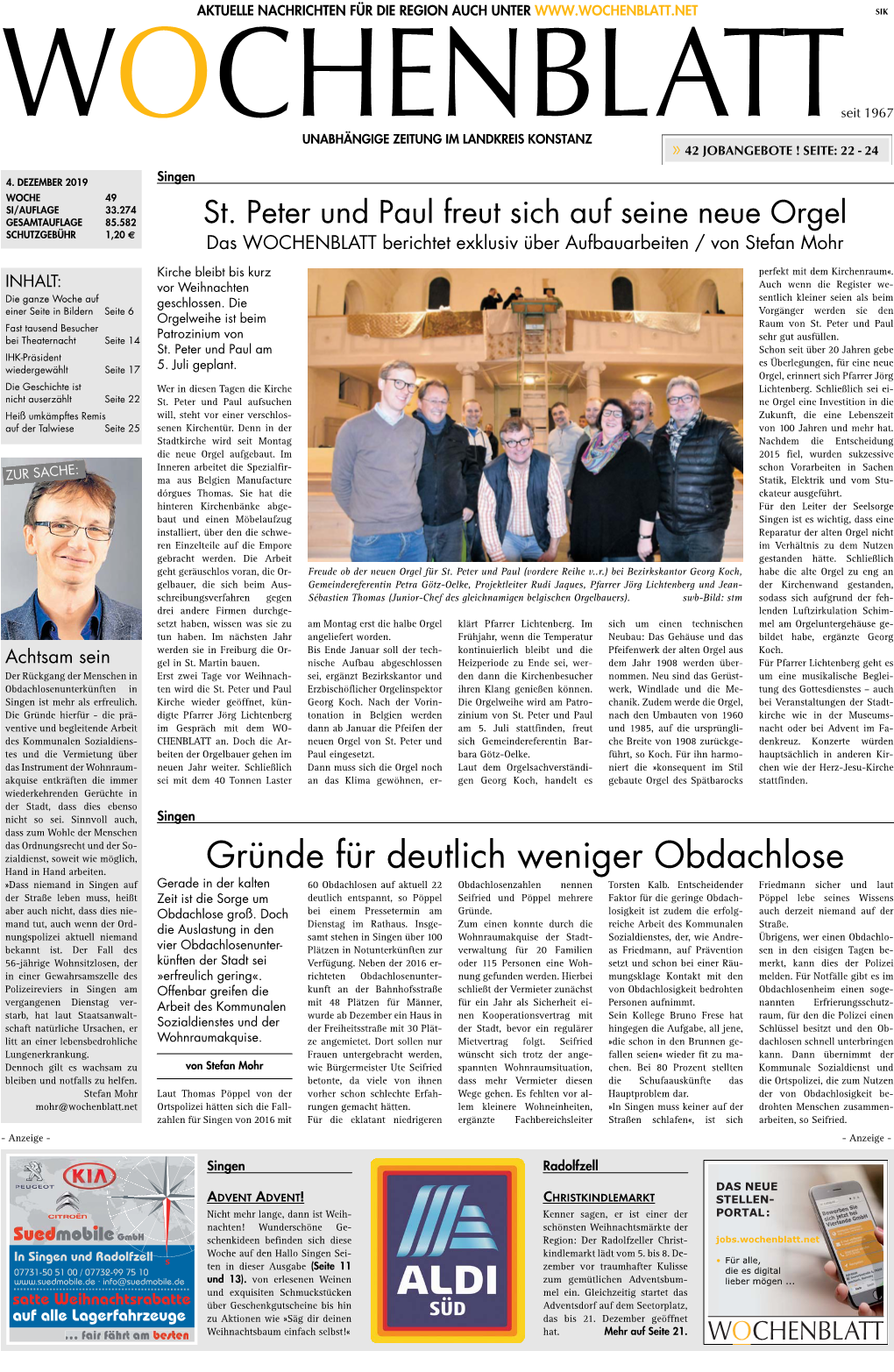 Singener Wochenblatt Vom 4. Dezember 2019