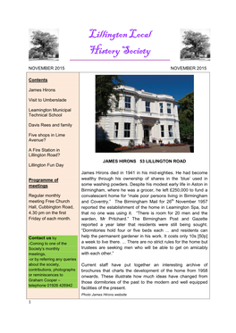 Lillington Local History Society