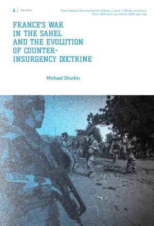 France's War in the Sahel and the Evolution of Counter- Insurgency Doctrine
