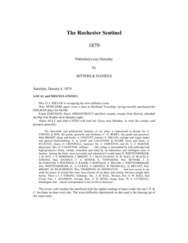 The Rochester Sentinel 1879