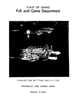 Mgt-Graban1964 Evaluation of Fish Facilities at Brownlee and Oxbow Dams