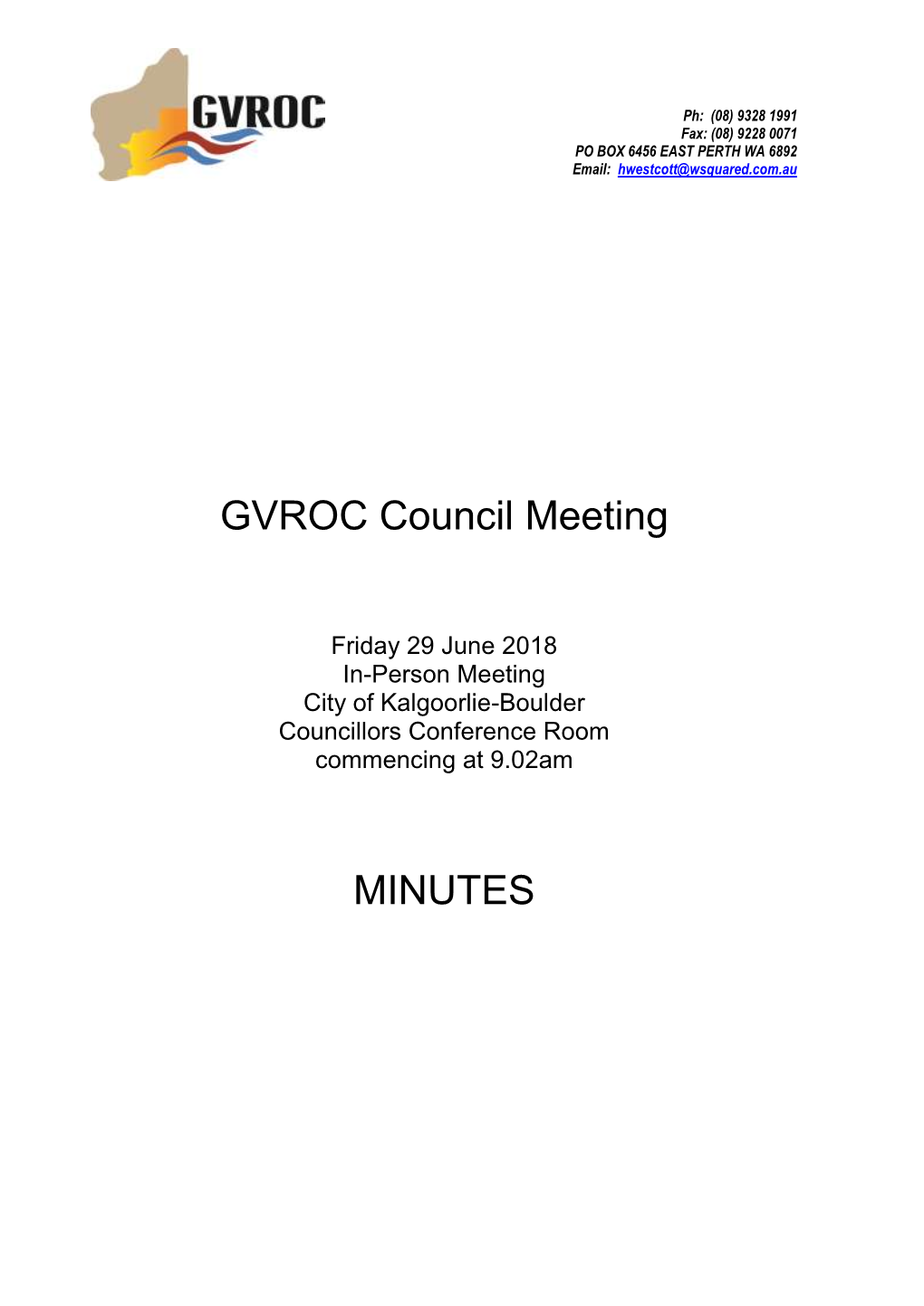 GVROC Council Meeting