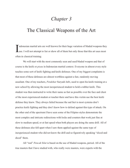 Chapter 3 the Classical Weapons of The