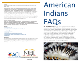 American Indians Faqs