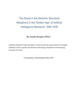 Structural Metaphors in the ‘Golden Age’ of Artificial Intelligence Research, 1956-1976