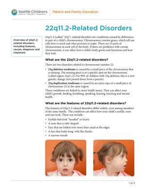 PE2917 22Q11.2 Related Disorders