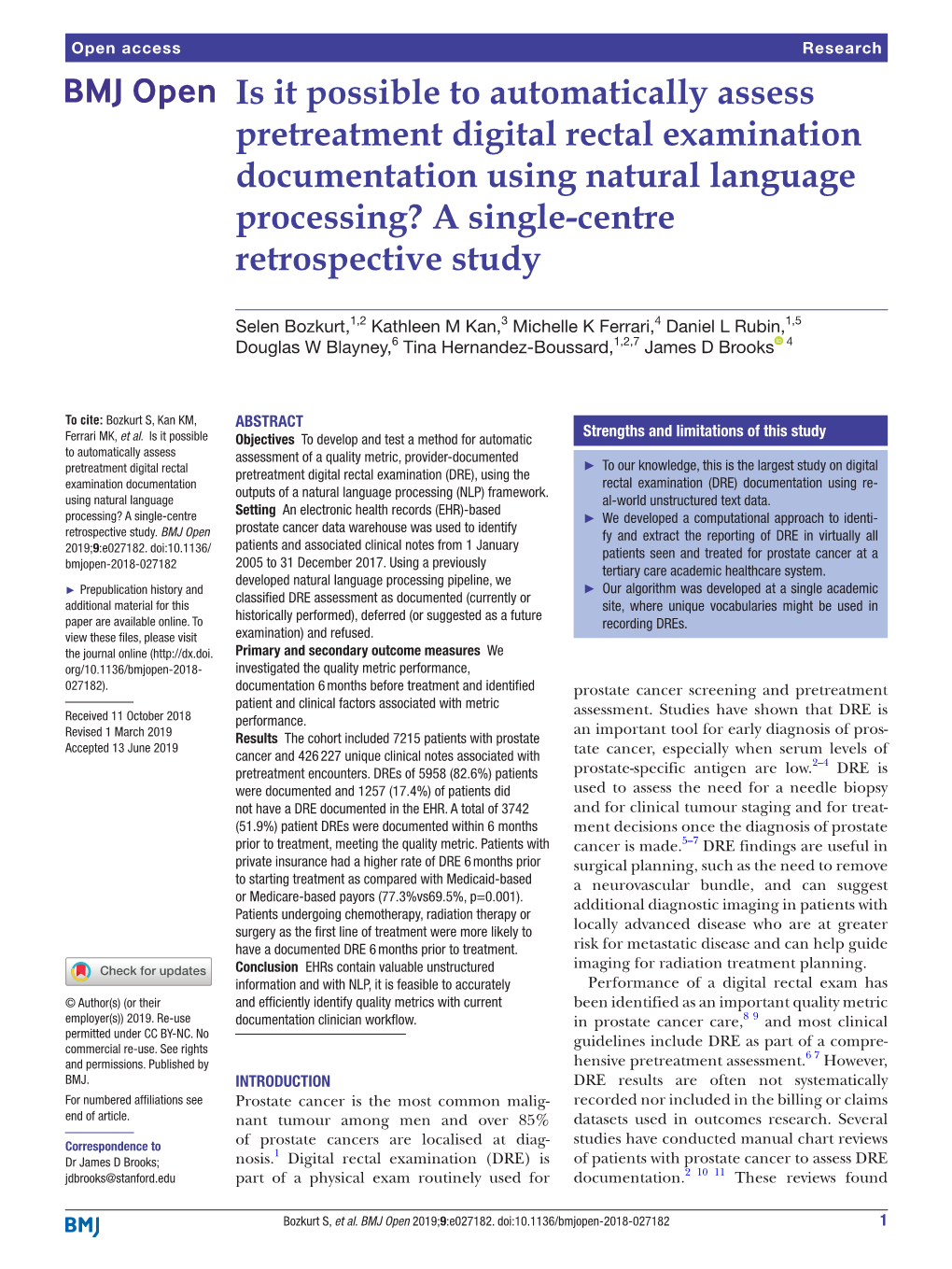 Is It Possible to Automatically Assess Pretreatment Digital Rectal Examination Documentation Using Natural Language Processing? a Single-Centre Retrospective Study