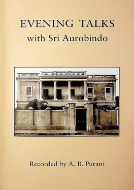 Evening Talks with Sri Aurobindo