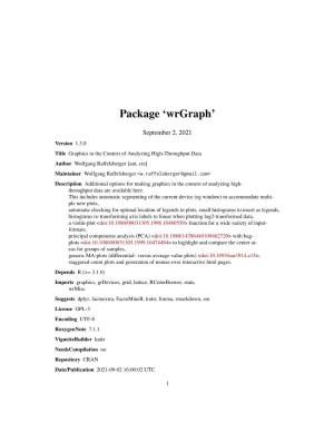 Package 'Wrgraph'