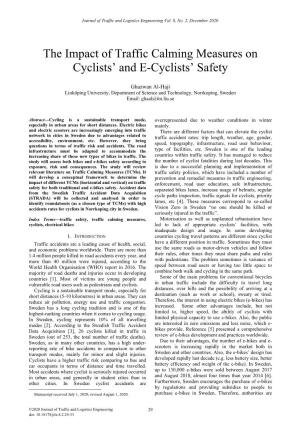 The Impact of Traffic Calming Measures on Cyclists' and E