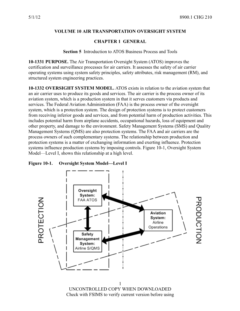 Volume 10 Air Transportation Oversight System