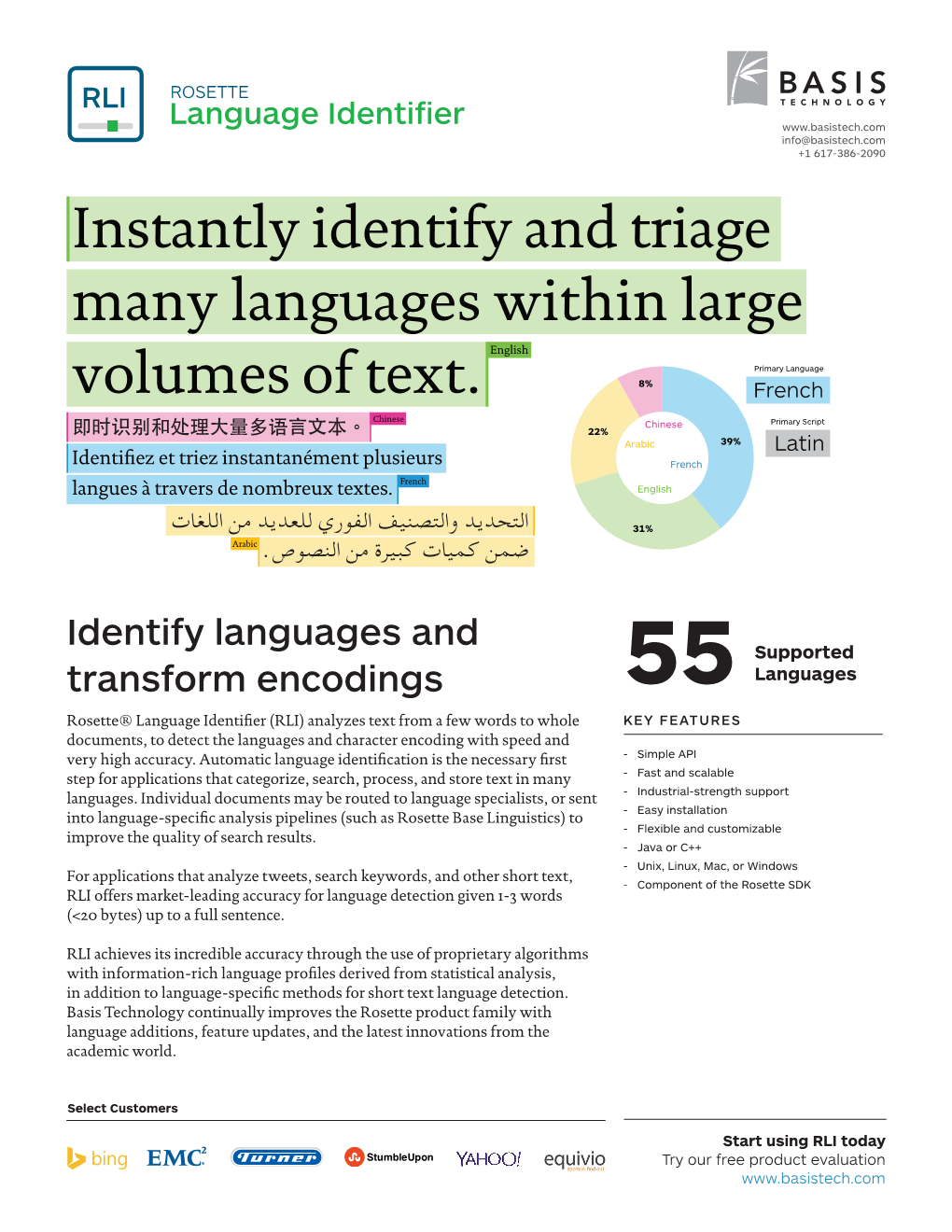 Instantly Identify and Triage Many Languages