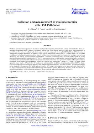 Detection and Measurement of Micrometeoroids with LISA Pathfinder