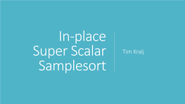 In-Place Parallel Super Scalar Samplesort