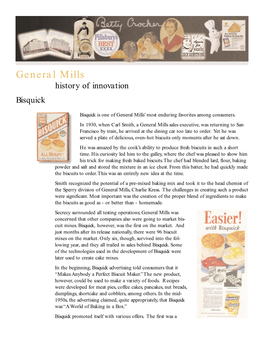 General Mills History of Innovation Bisquick