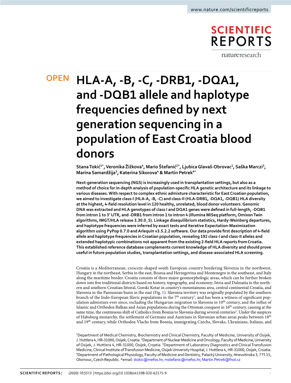 C, -DRB1, -DQA1, and -DQB1 Allele and Haplotype Frequencies