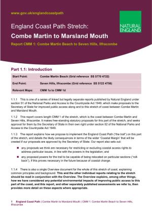 England Coast Path Stretch Combe Martin to Marsland Mouth Report 1