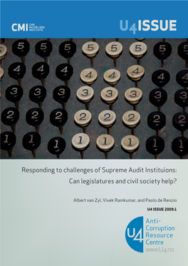 Responding to the Challenges of Supreme Audit Institutions