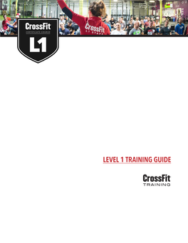 Level 1 Training Guide Level 1 Training Guide