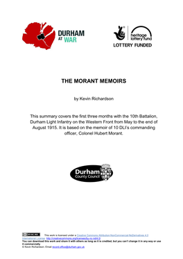 The Morant Memoirs