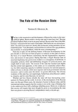 The Fate of the Russian State