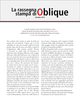 La Rassegna Stampa Dioblique Dicembre 2013